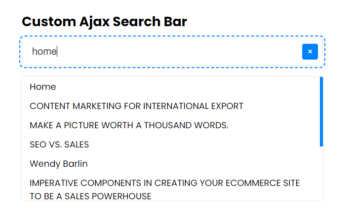 ajax search in wordpress