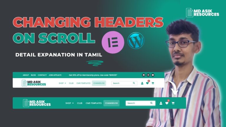 Changing Headers On Scroll with Elementor Sticky Headers | Sticky Header effect | Elementor Pro 2024