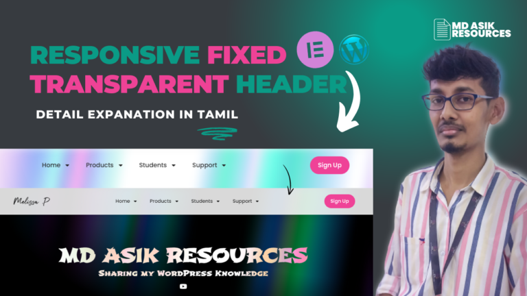 How to create a Transparent Sticky Header in WordPress with Elementor Elementor for Beginners 2024